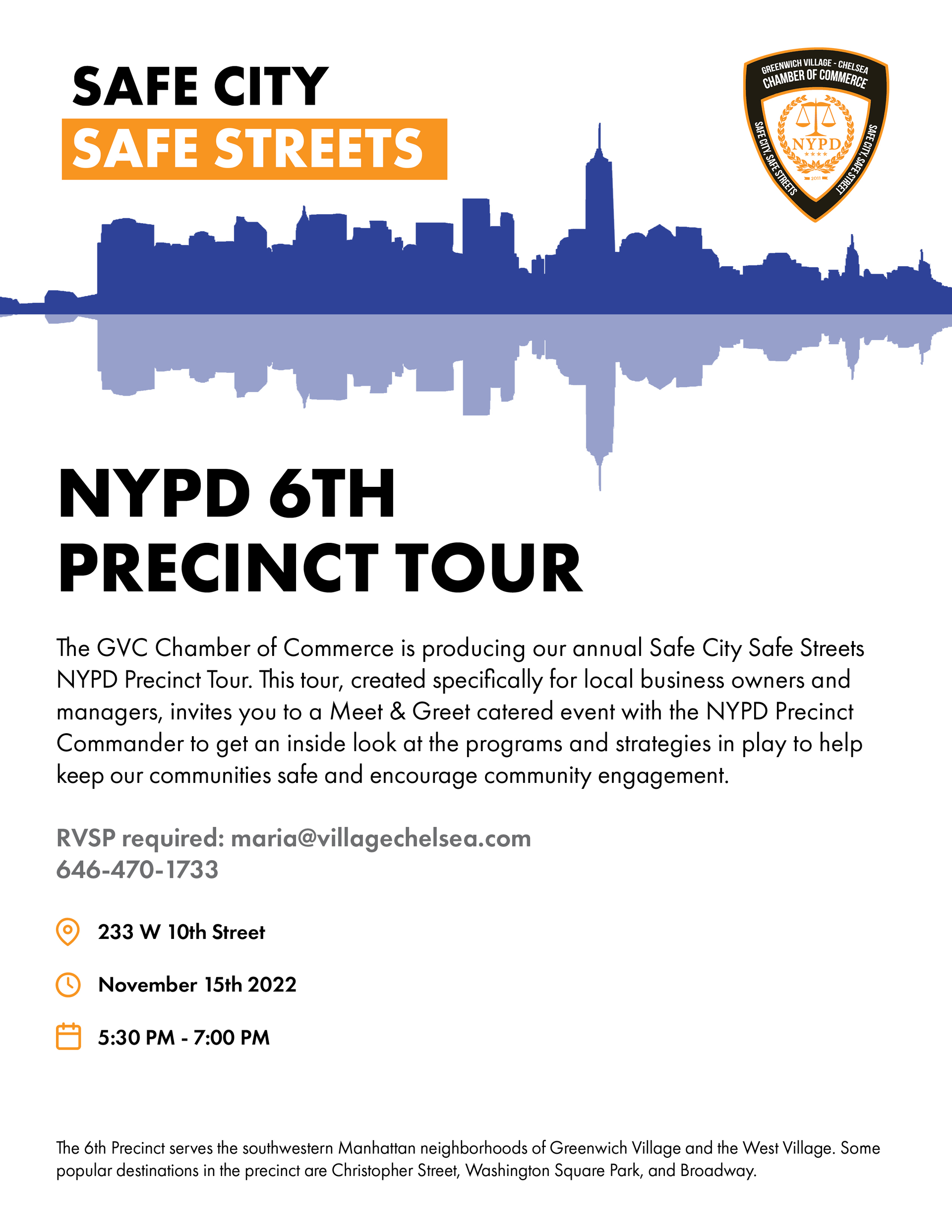 thumbnails GVCCC Safe City Safe Streets: Tour of the NYPD 6th Precinct